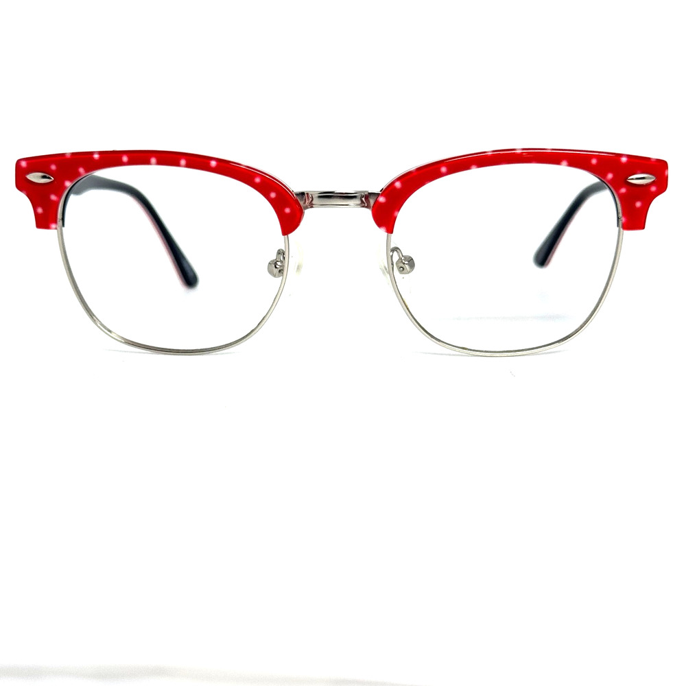 zenni eyeglasses women Full Rim Red Silver‎ 195618 H17199